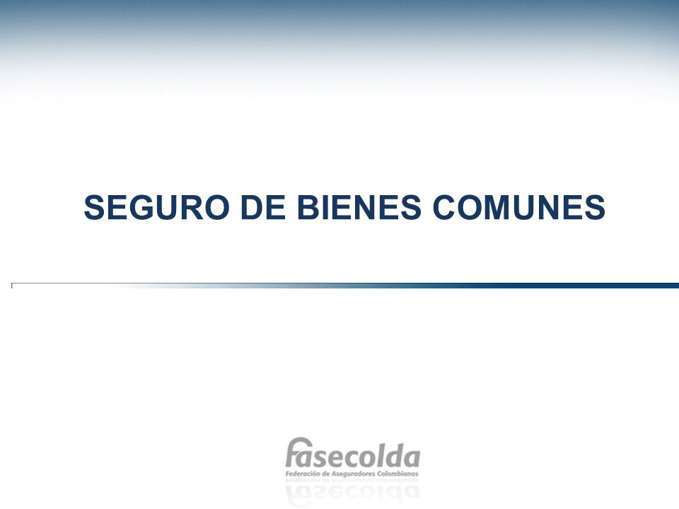SEGURO DE BIENES COMUNES