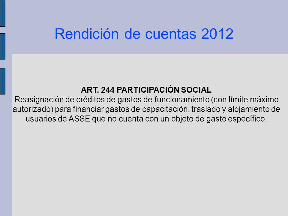 ART. 244 PARTICIPACIÓN SOCIAL