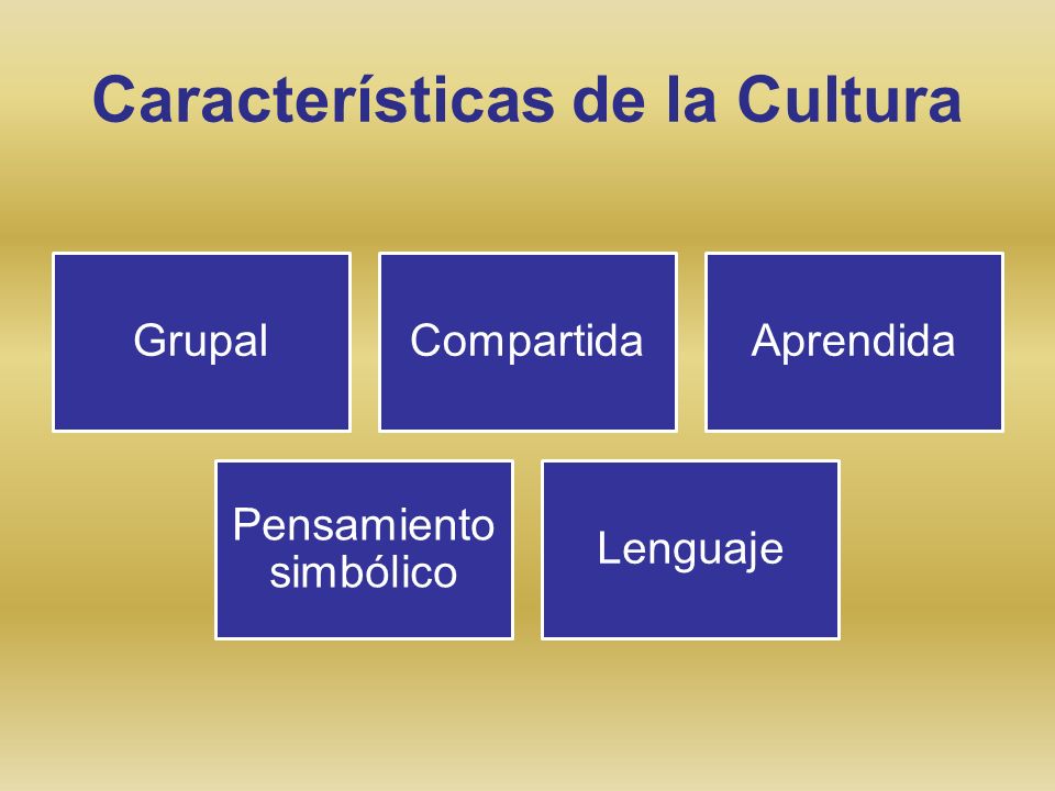 Características de la Cultura