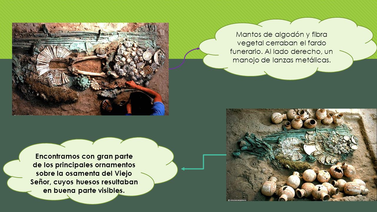 Mantos de algodón y fibra vegetal cerraban el fardo funerario
