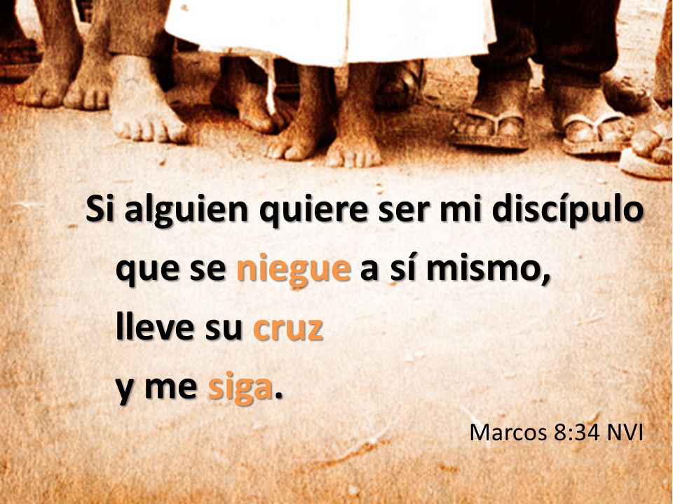 Si alguien quiere ser mi discípulo que se niegue a sí mismo,