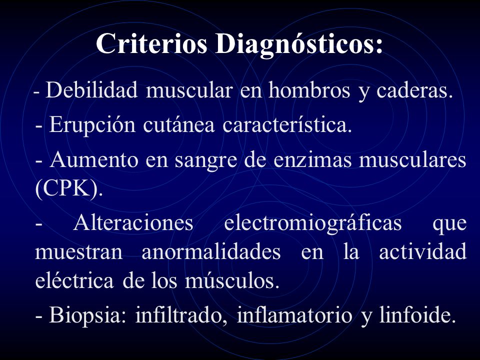 Criterios Diagnósticos: