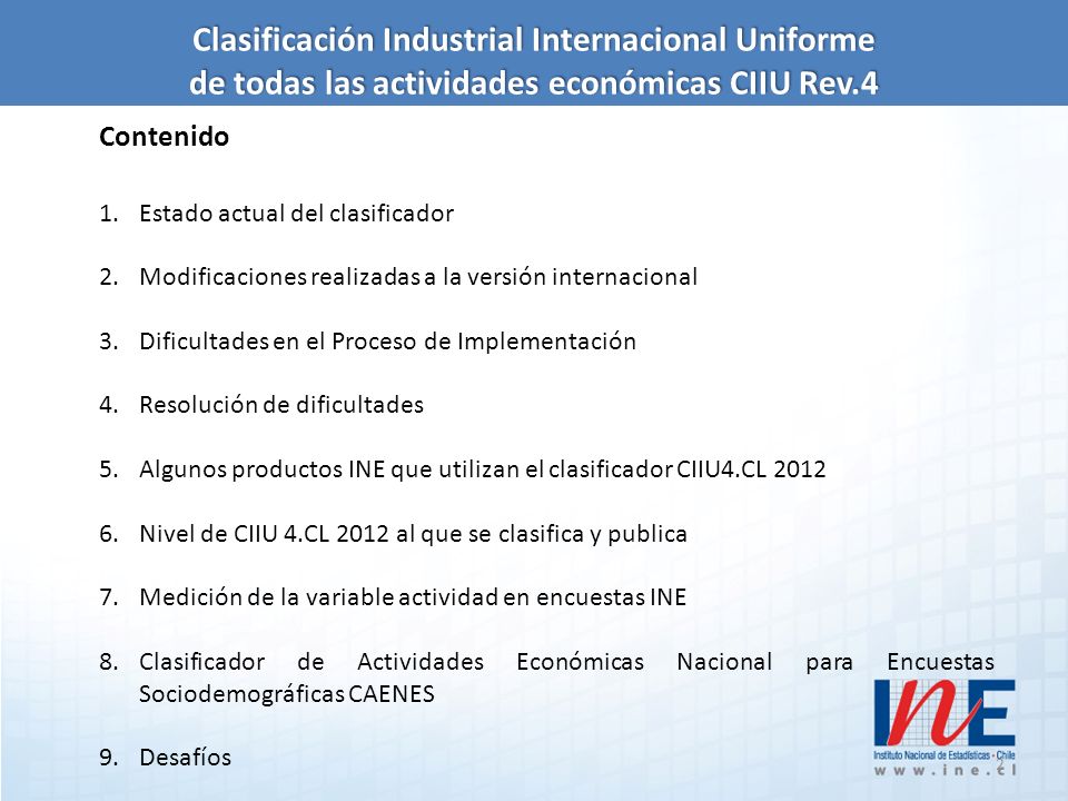 Clasificación Industrial Internacional Uniforme de todas las actividades económicas CIIU Rev.4