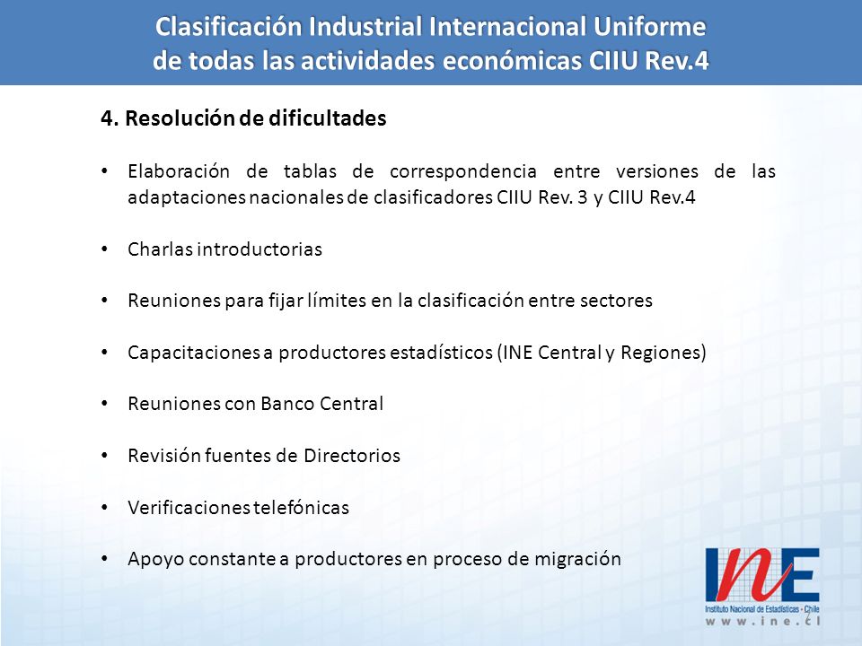 Clasificación Industrial Internacional Uniforme de todas las actividades económicas CIIU Rev.4