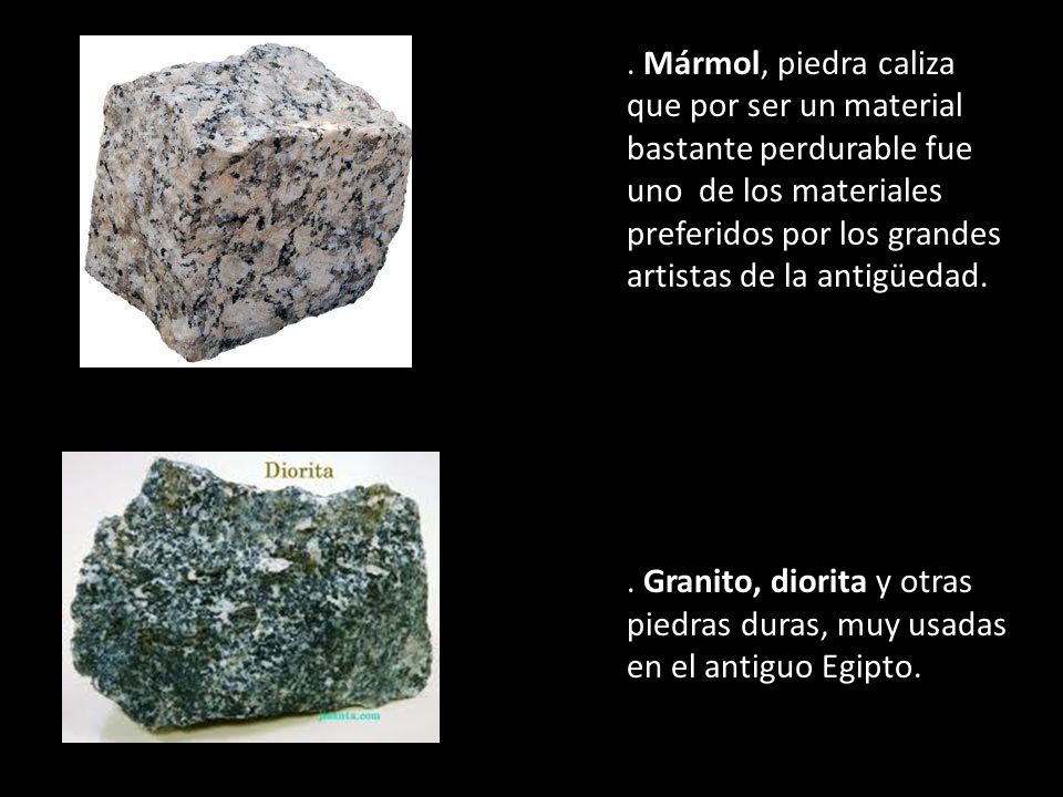 . Mármol, piedra caliza que por ser un material bastante perdurable fue uno de los materiales preferidos por los grandes artistas de la antigüedad.