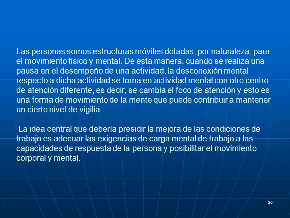 Las personas somos estructuras móviles dotadas, por naturaleza, para el movimiento físico y mental.