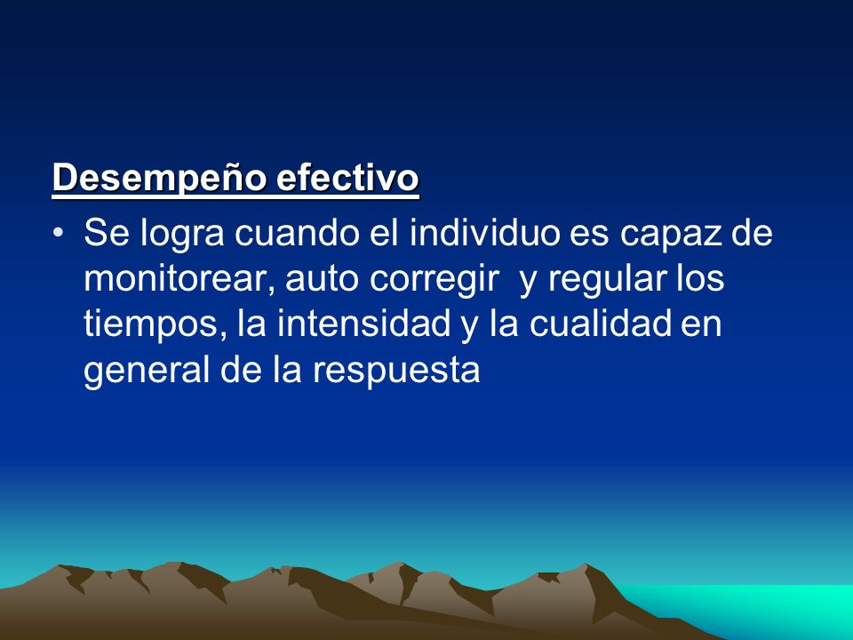 Desempeño efectivo