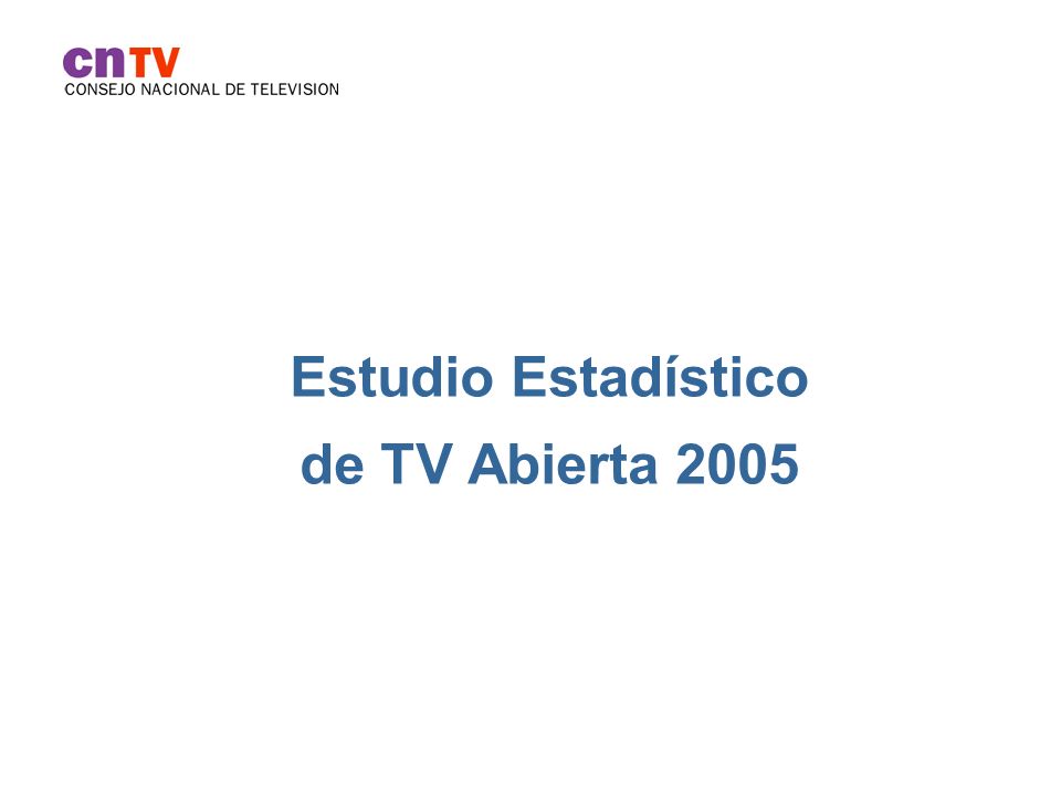 Estudio Estadístico de TV Abierta 2005