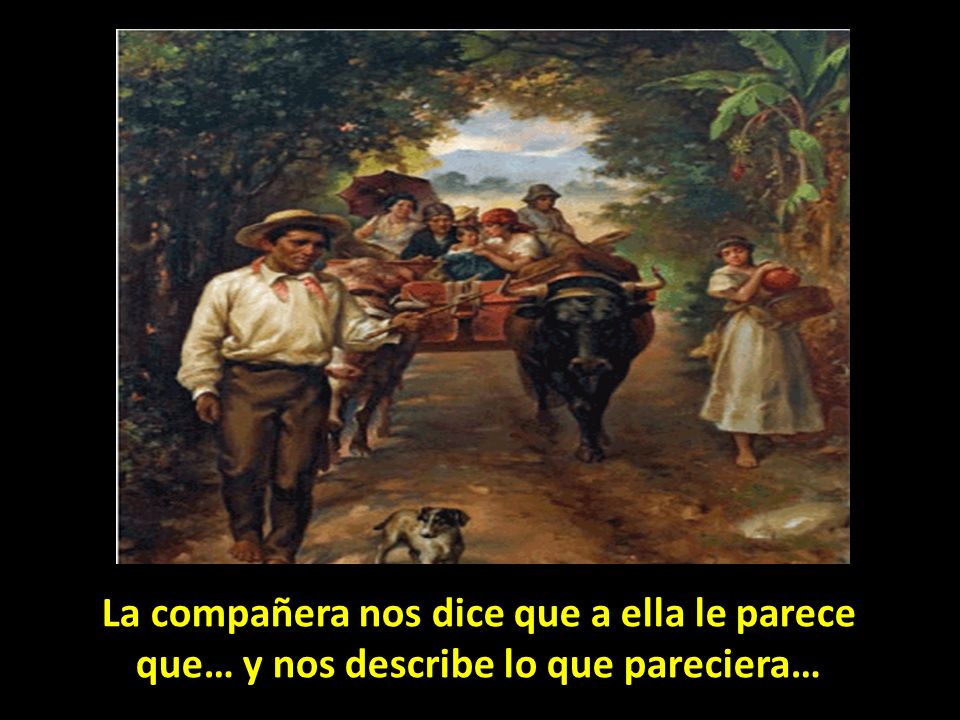 La compañera nos dice que a ella le parece que… y nos describe lo que pareciera…