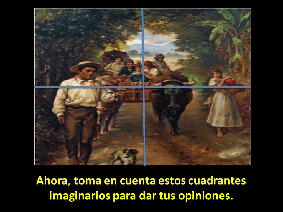 Ahora, toma en cuenta estos cuadrantes imaginarios para dar tus opiniones.