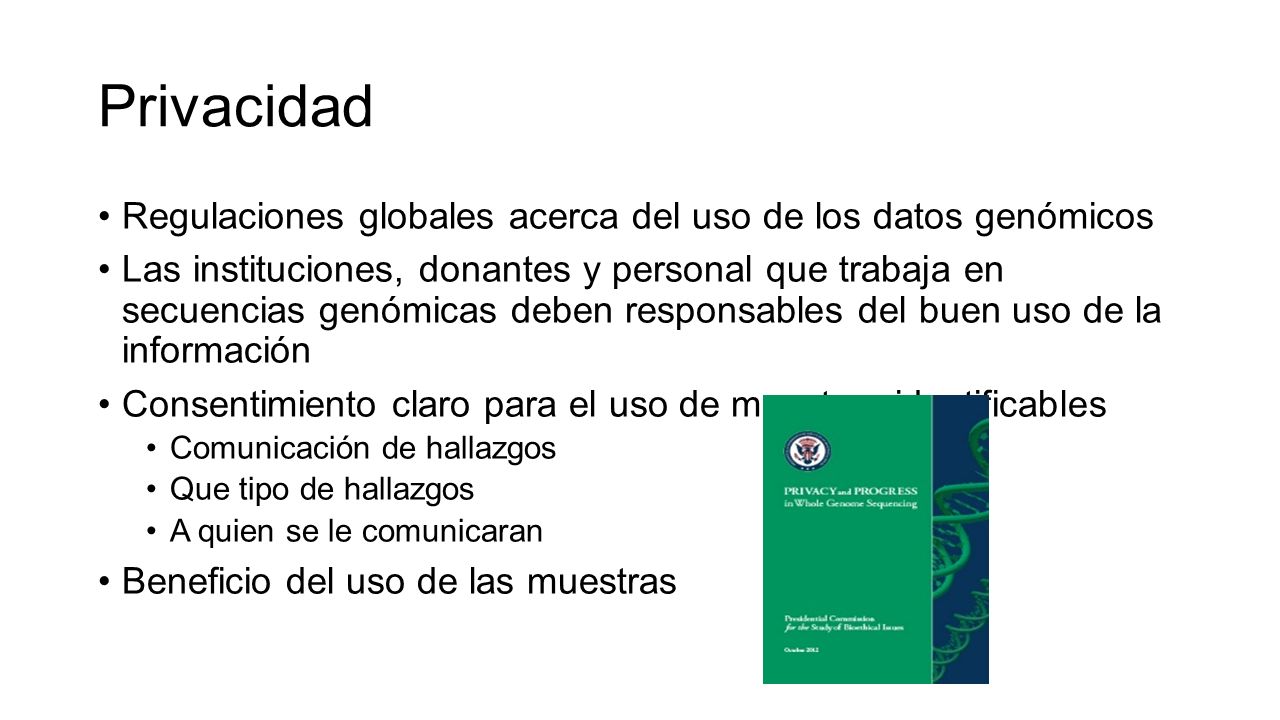 Privacidad Regulaciones globales acerca del uso de los datos genómicos