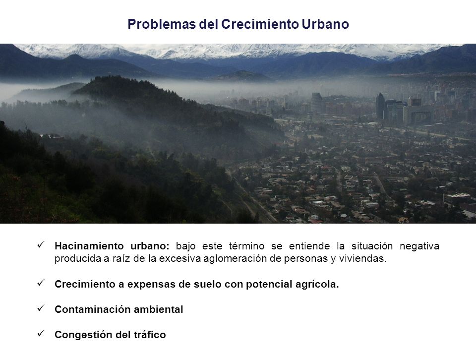 Problemas del Crecimiento Urbano