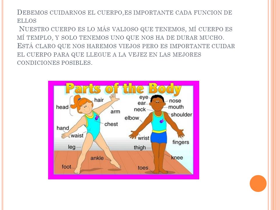 Debemos cuidarnos el cuerpo,es importante cada funcion de ellos Nuestro cuerpo es lo más valioso que tenemos, mí cuerpo es mí templo, y solo tenemos uno que nos ha de durar mucho.