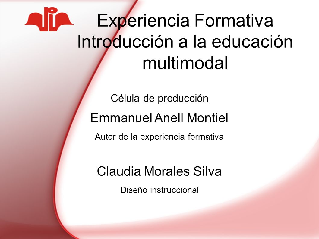 Experiencia Formativa Introducción a la educación multimodal