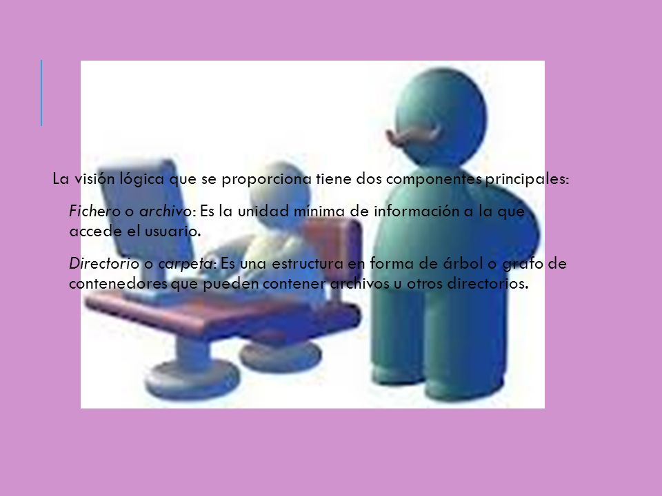 La visión lógica que se proporciona tiene dos componentes principales: