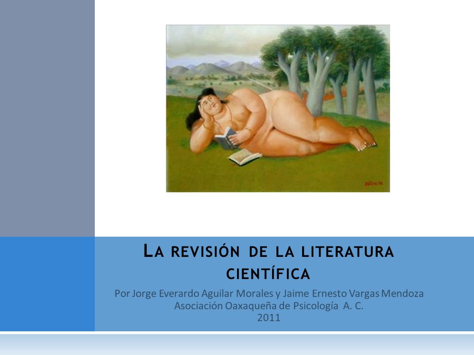 La revisión de la literatura científica