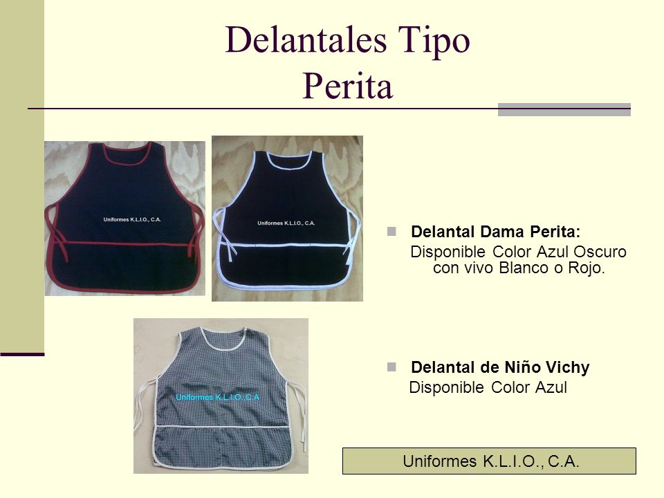 Delantales Tipo Perita