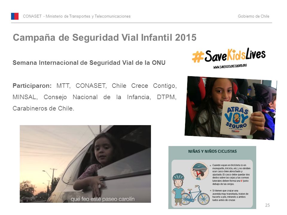 Campaña de Seguridad Vial Infantil 2015