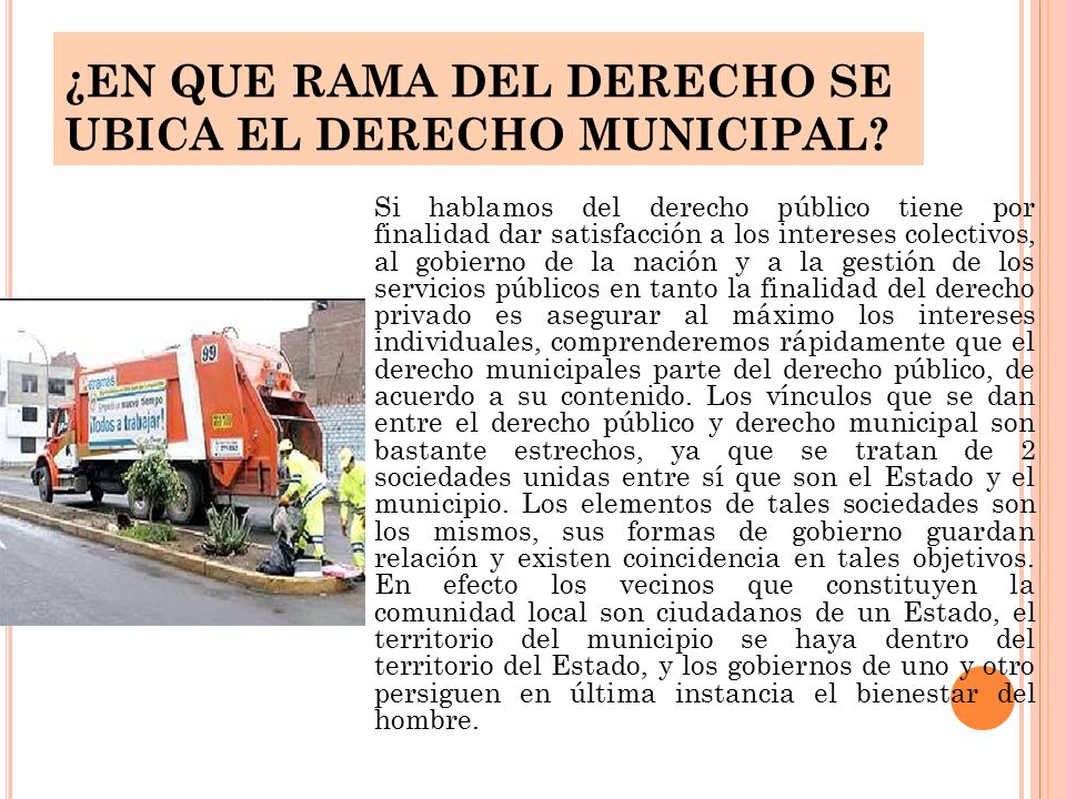 ¿EN QUE RAMA DEL DERECHO SE UBICA EL DERECHO MUNICIPAL