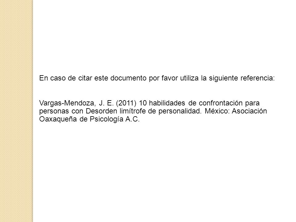 En caso de citar este documento por favor utiliza la siguiente referencia: