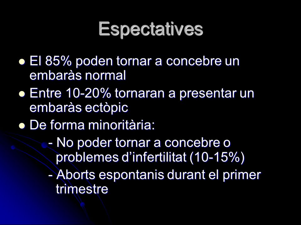 Espectatives El 85% poden tornar a concebre un embaràs normal