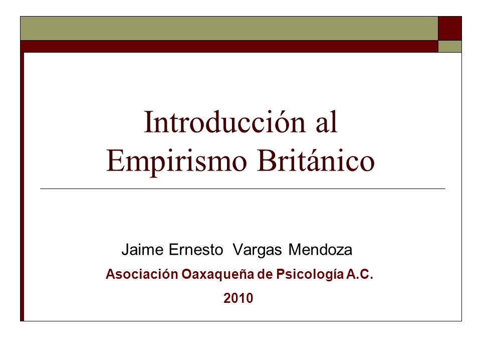 Introducción al Empirismo Británico
