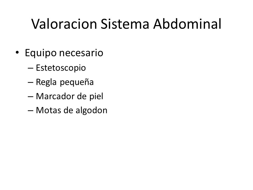 Valoracion Sistema Abdominal