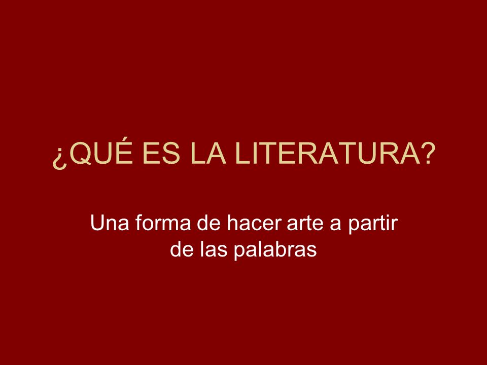 Una forma de hacer arte a partir de las palabras