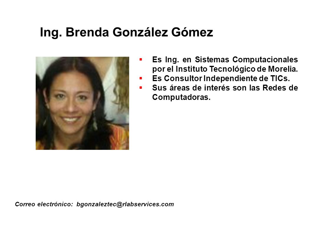 Ing. Brenda González Gómez