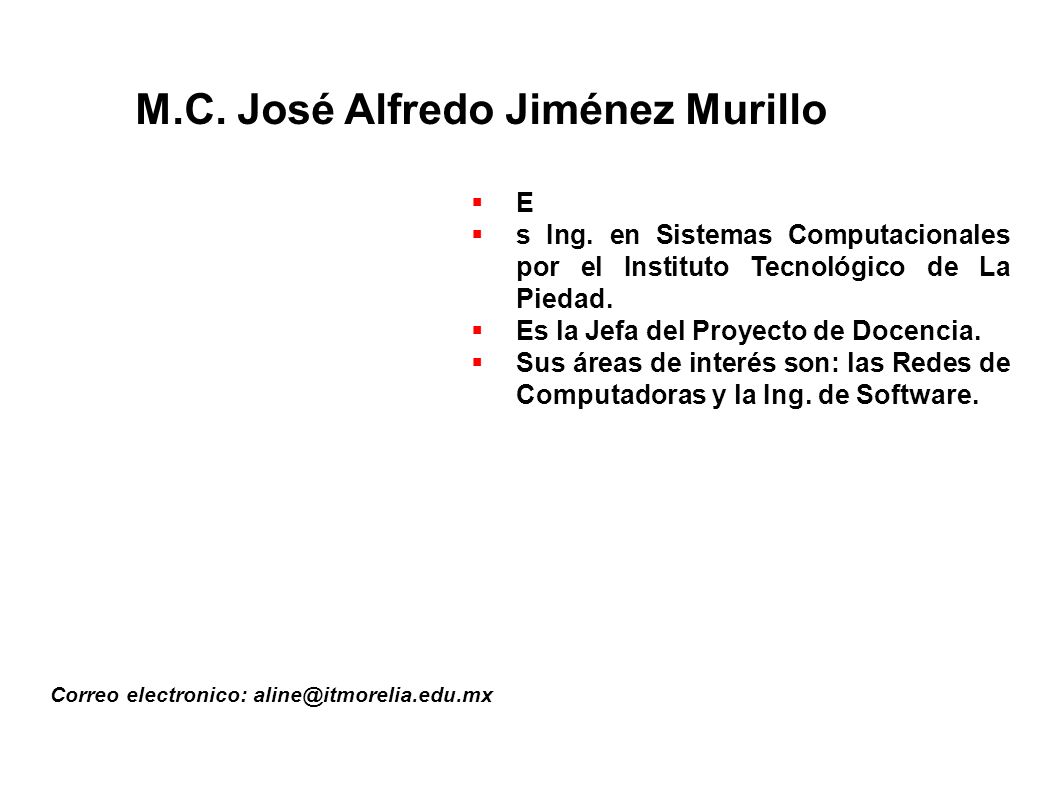 M.C. José Alfredo Jiménez Murillo