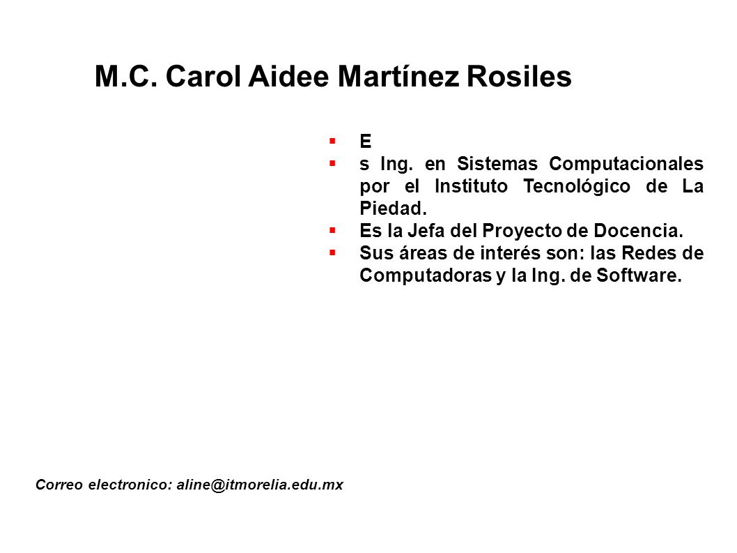 M.C. Carol Aidee Martínez Rosiles