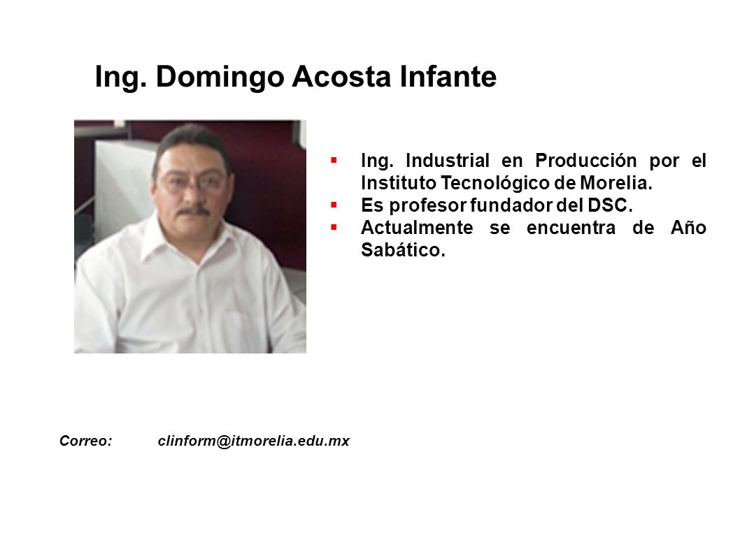 Ing. Domingo Acosta Infante