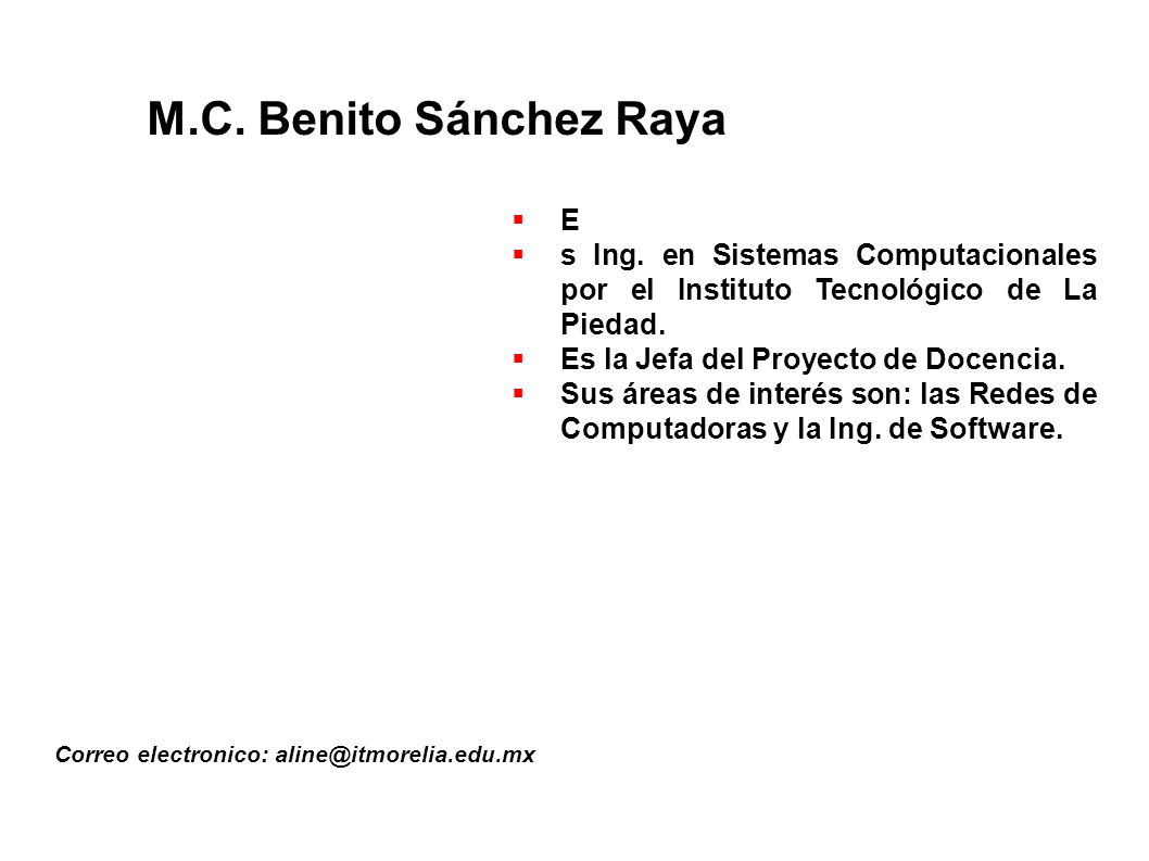 M.C. Benito Sánchez Raya E
