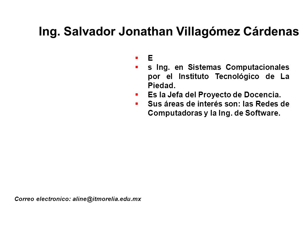 Ing. Salvador Jonathan Villagómez Cárdenas