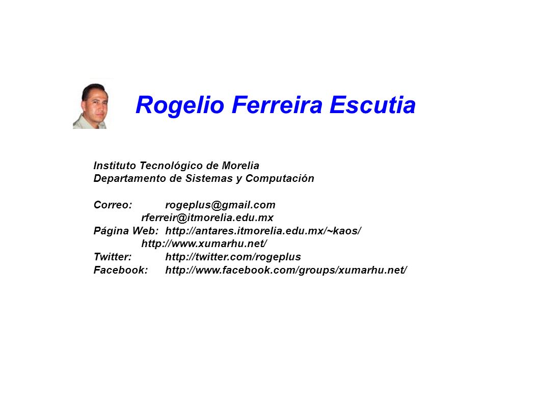 Te estamos Esperando!!! Rogelio Ferreira Escutia