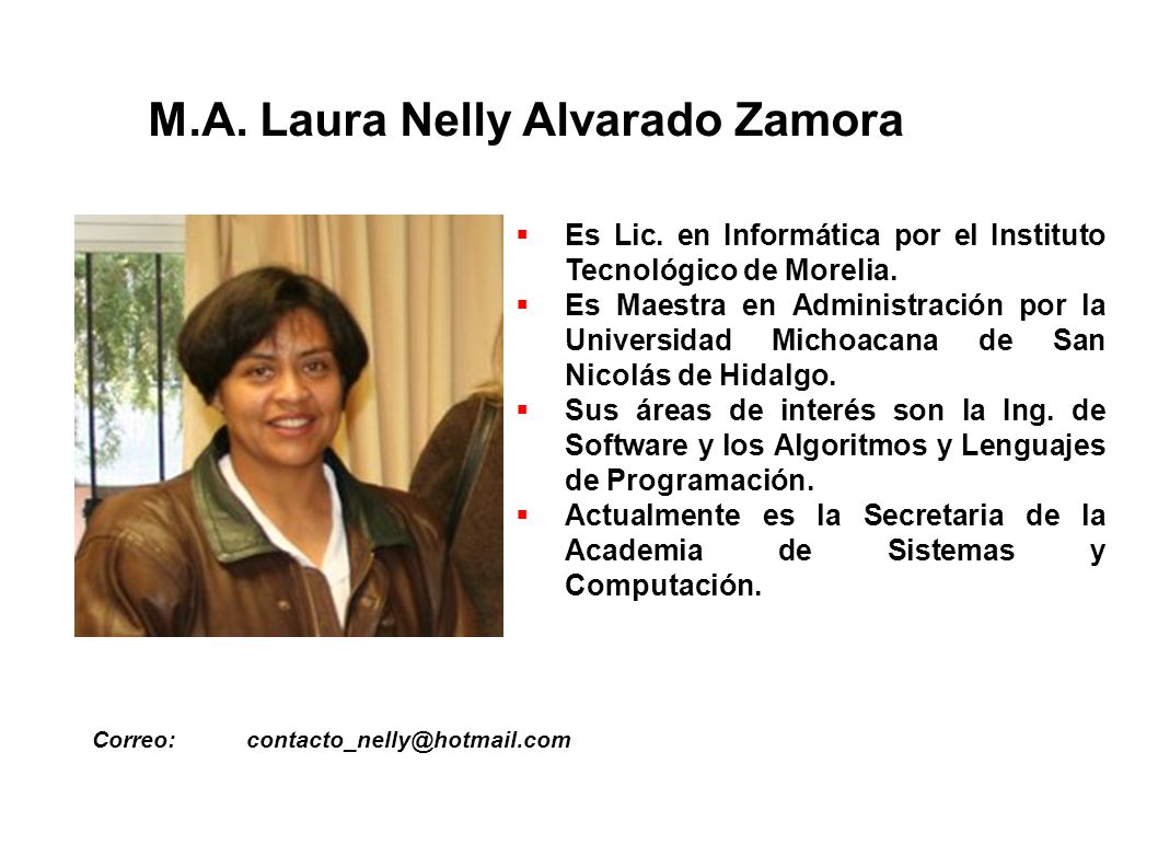 M.A. Laura Nelly Alvarado Zamora
