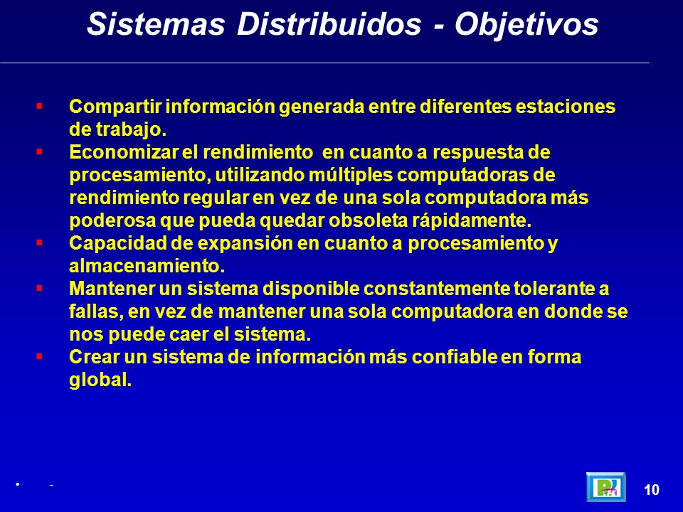 Sistemas Distribuidos - Objetivos