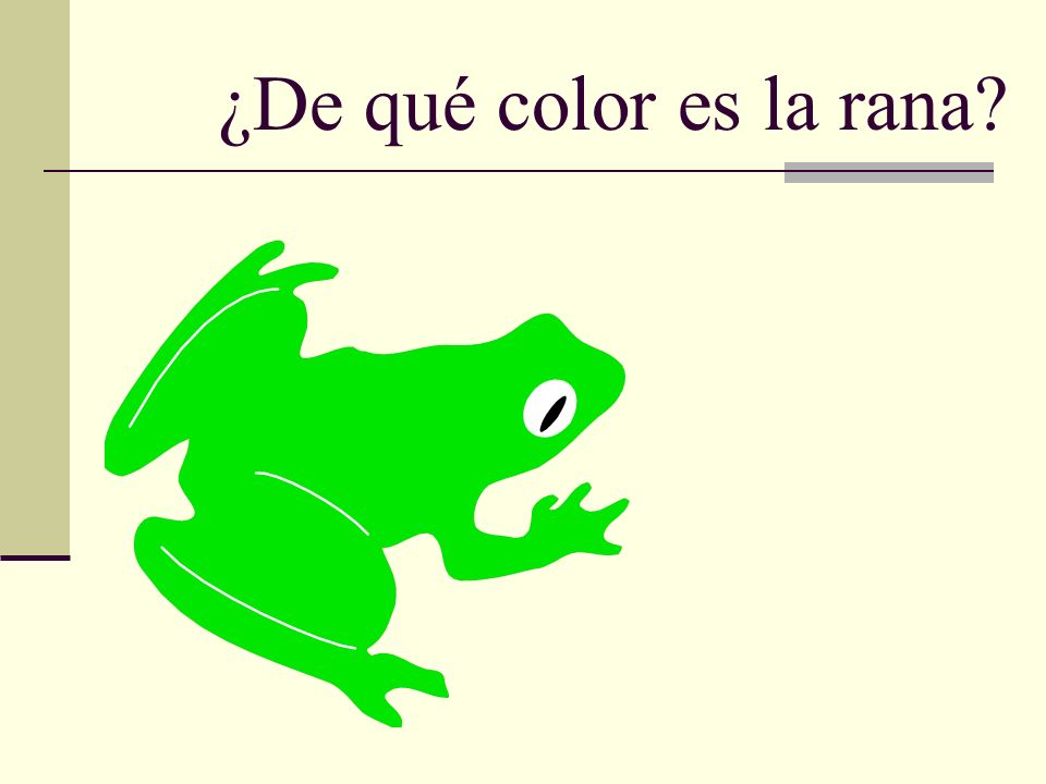 ¿De qué color es la rana