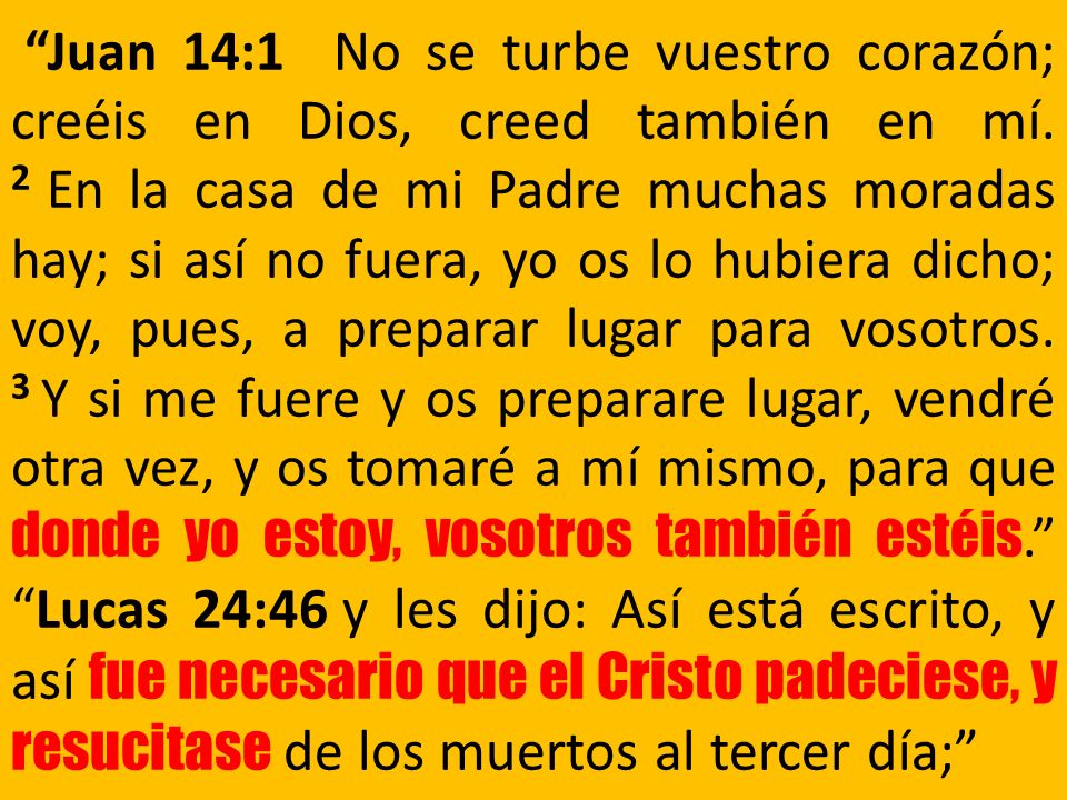 Juan 14:1 No se turbe vuestro corazón; creéis en Dios, creed también en mí.