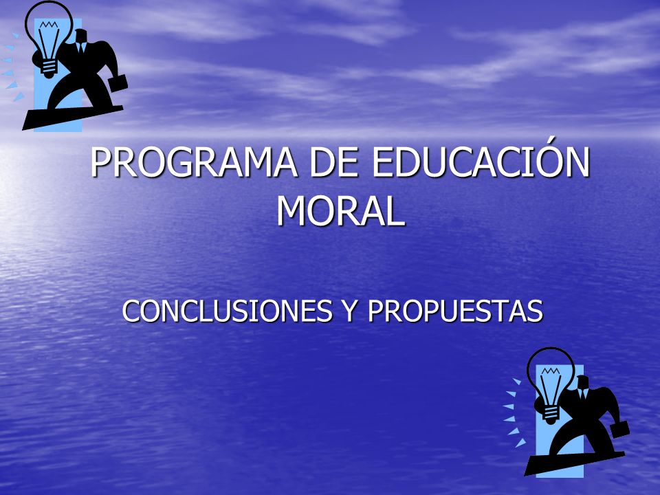 PROGRAMA DE EDUCACIÓN MORAL