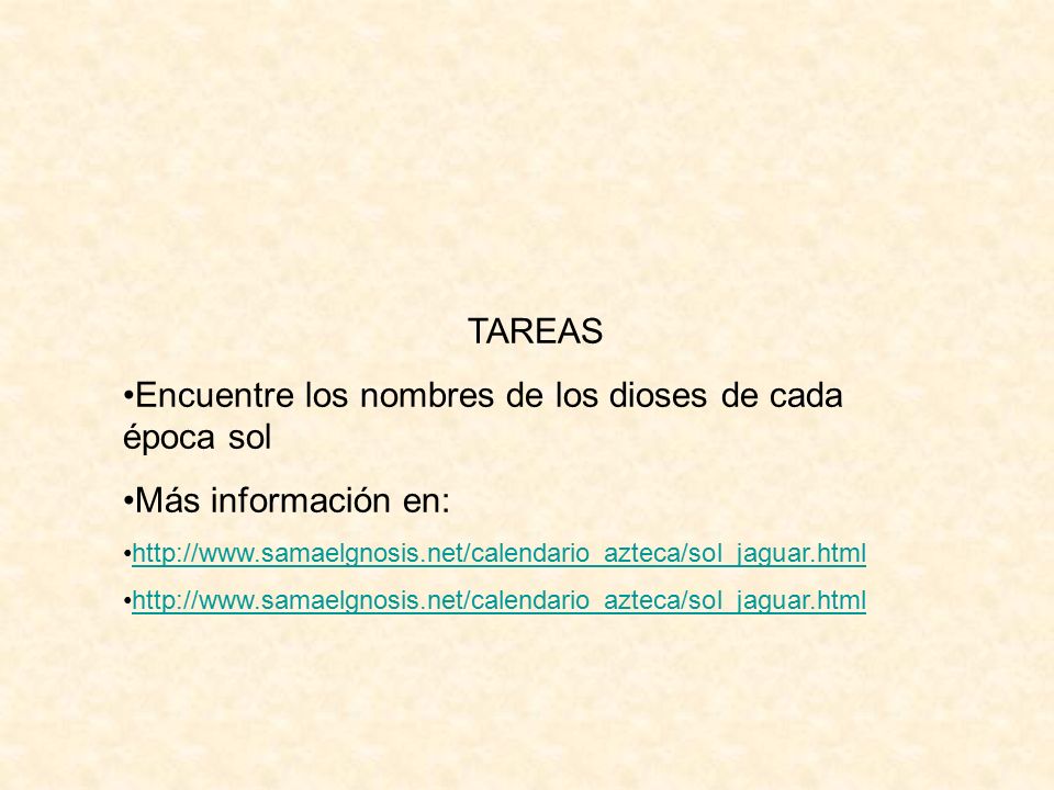 Encuentre los nombres de los dioses de cada época sol