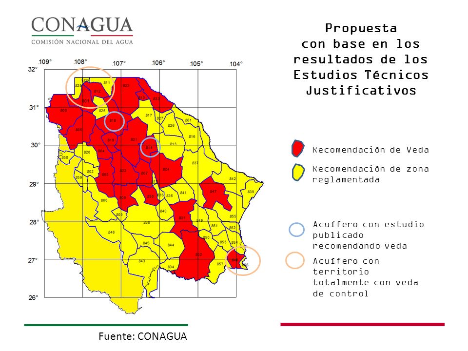 con base en los resultados de los Estudios Técnicos Justificativos