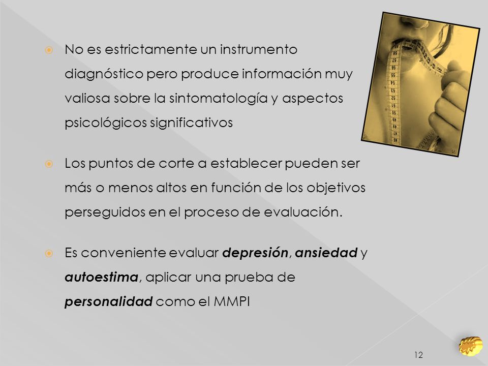 No es estrictamente un instrumento diagnóstico pero produce información muy valiosa sobre la sintomatología y aspectos psicológicos significativos
