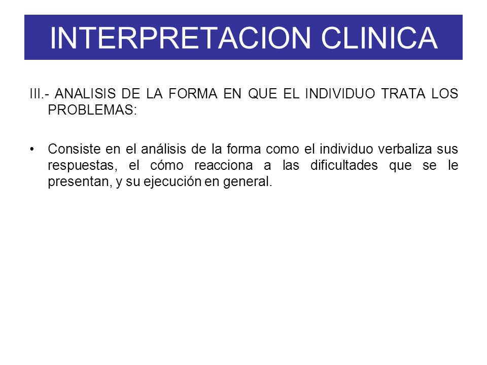 INTERPRETACION CLINICA