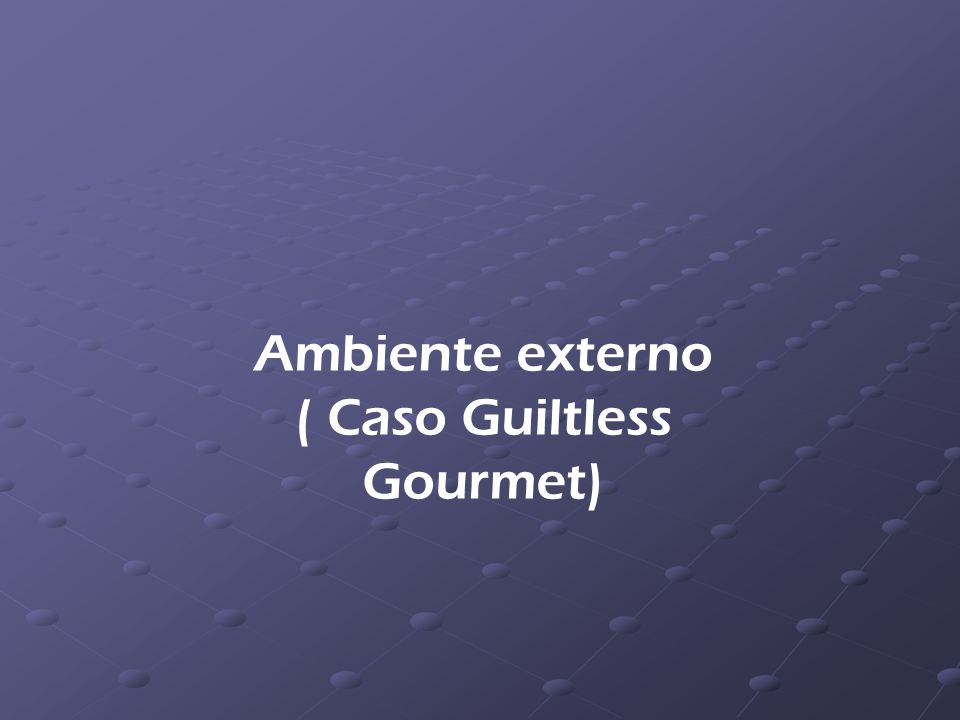 Ambiente externo ( Caso Guiltless Gourmet)