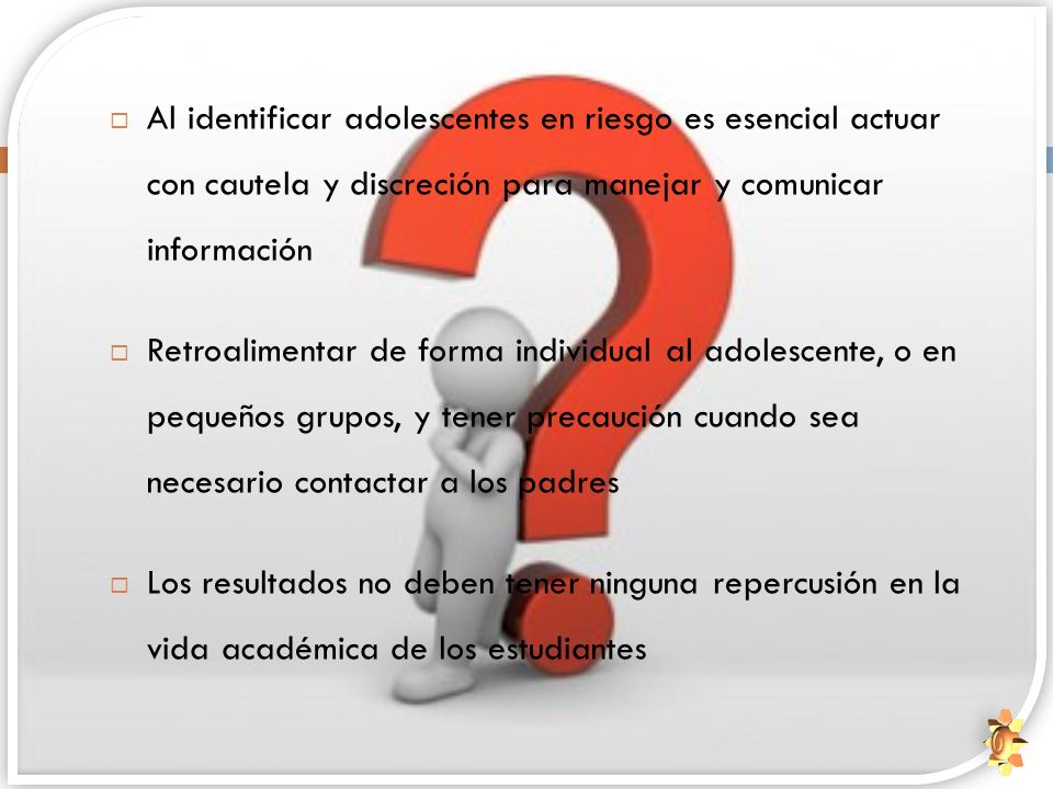Al identificar adolescentes en riesgo es esencial actuar con cautela y discreción para manejar y comunicar información