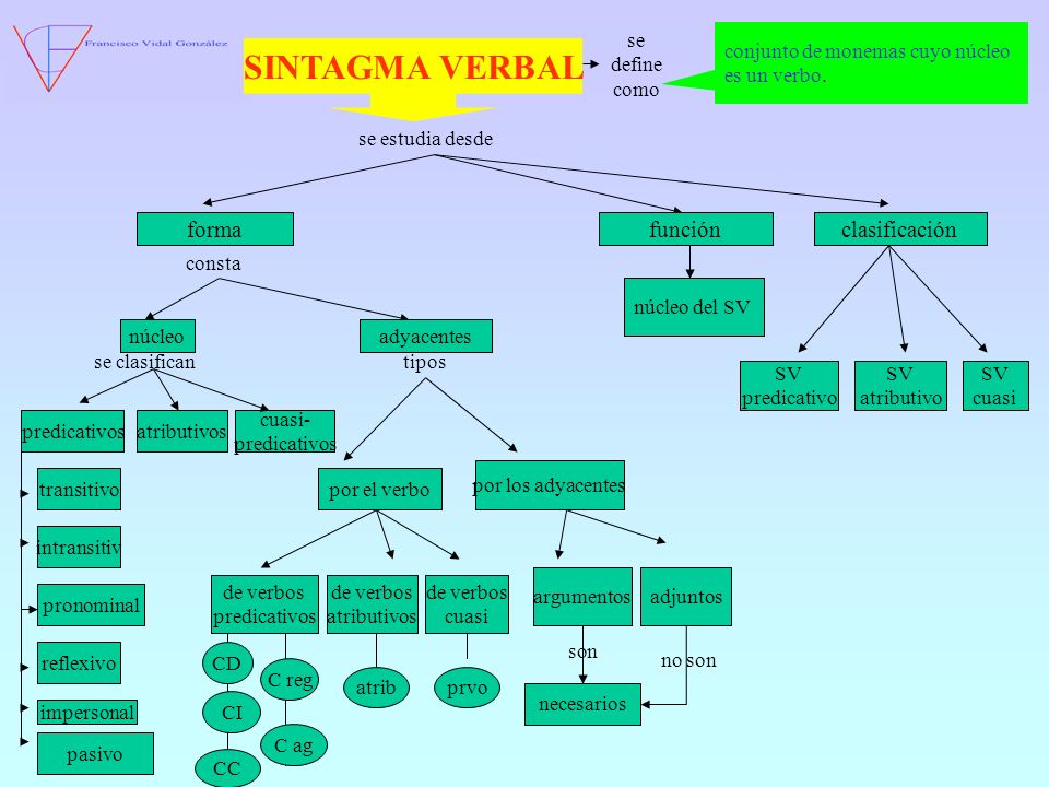 SINTAGMA VERBAL forma función clasificación se define como