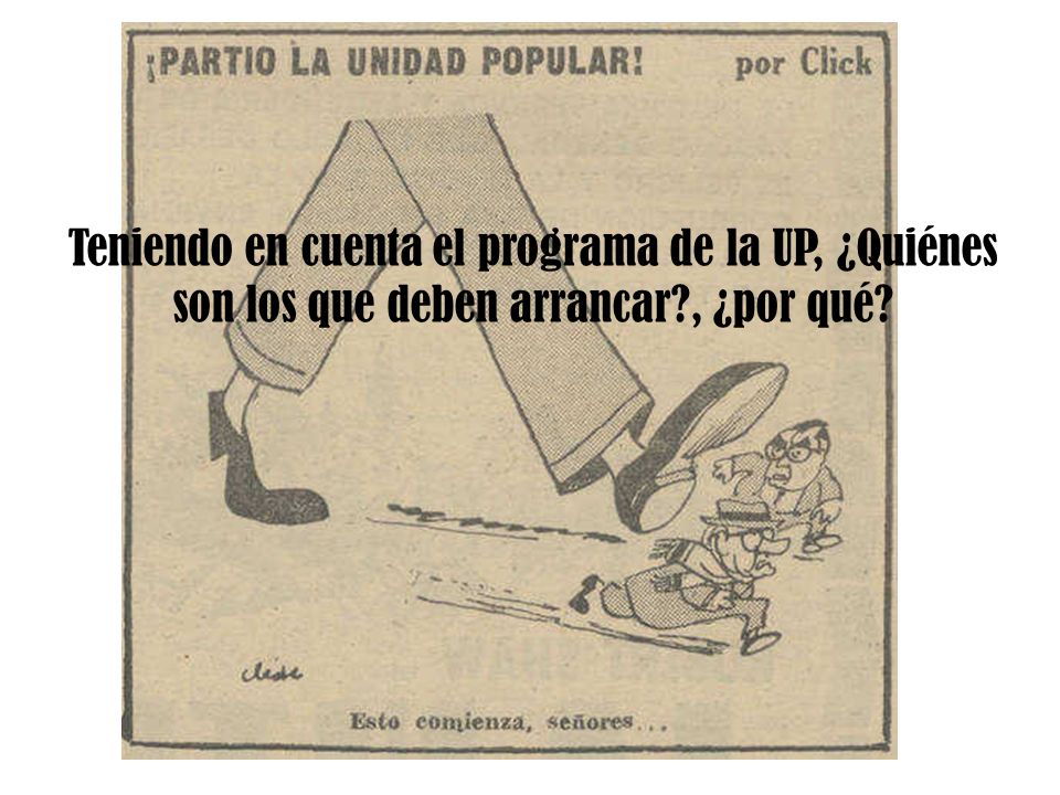 Teniendo en cuenta el programa de la UP, ¿Quiénes son los que deben arrancar , ¿por qué