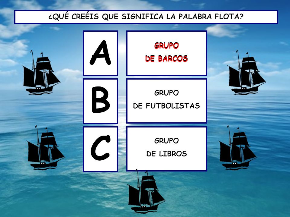 A B C ¿QUÉ CREÉIS QUE SIGNIFICA LA PALABRA FLOTA