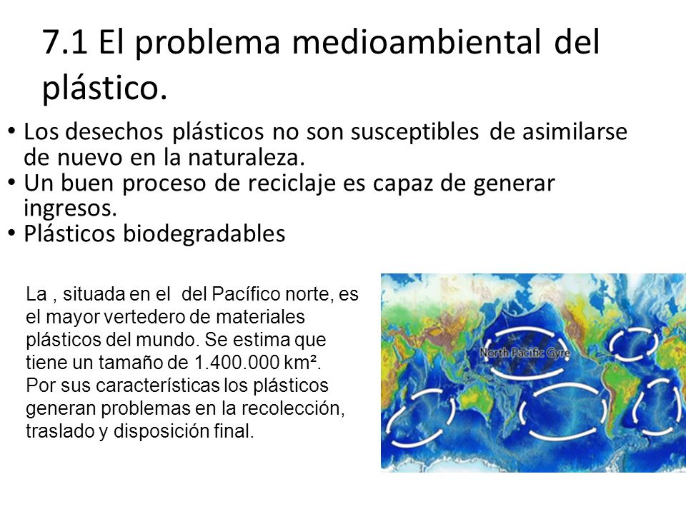 7.1 El problema medioambiental del plástico.